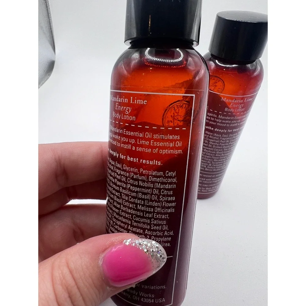 Bath & Body Works Aromatherapy Mandarin Lime Energy Body (2) Body Lotions 2fl Oz